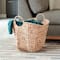 Household Essentials 17.5" Woven Natural Hyacinth Basket with Handles